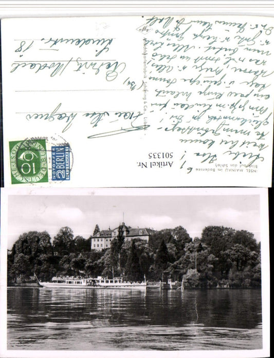 501335, Mainau Island in Lake Constance near Constance, castle, steamer