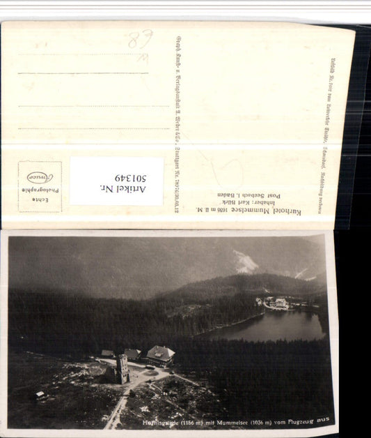 501349, Hornisgrinde near Seebach with Mummelsee aerial photograph