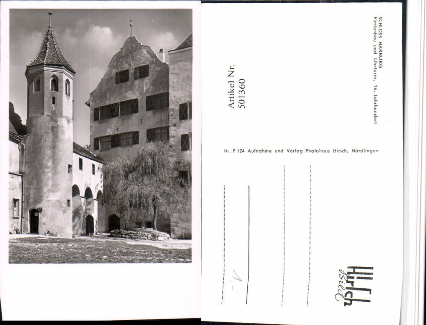 501360,Schloss Burg Harburg Fürstenbau u. Uhrturm