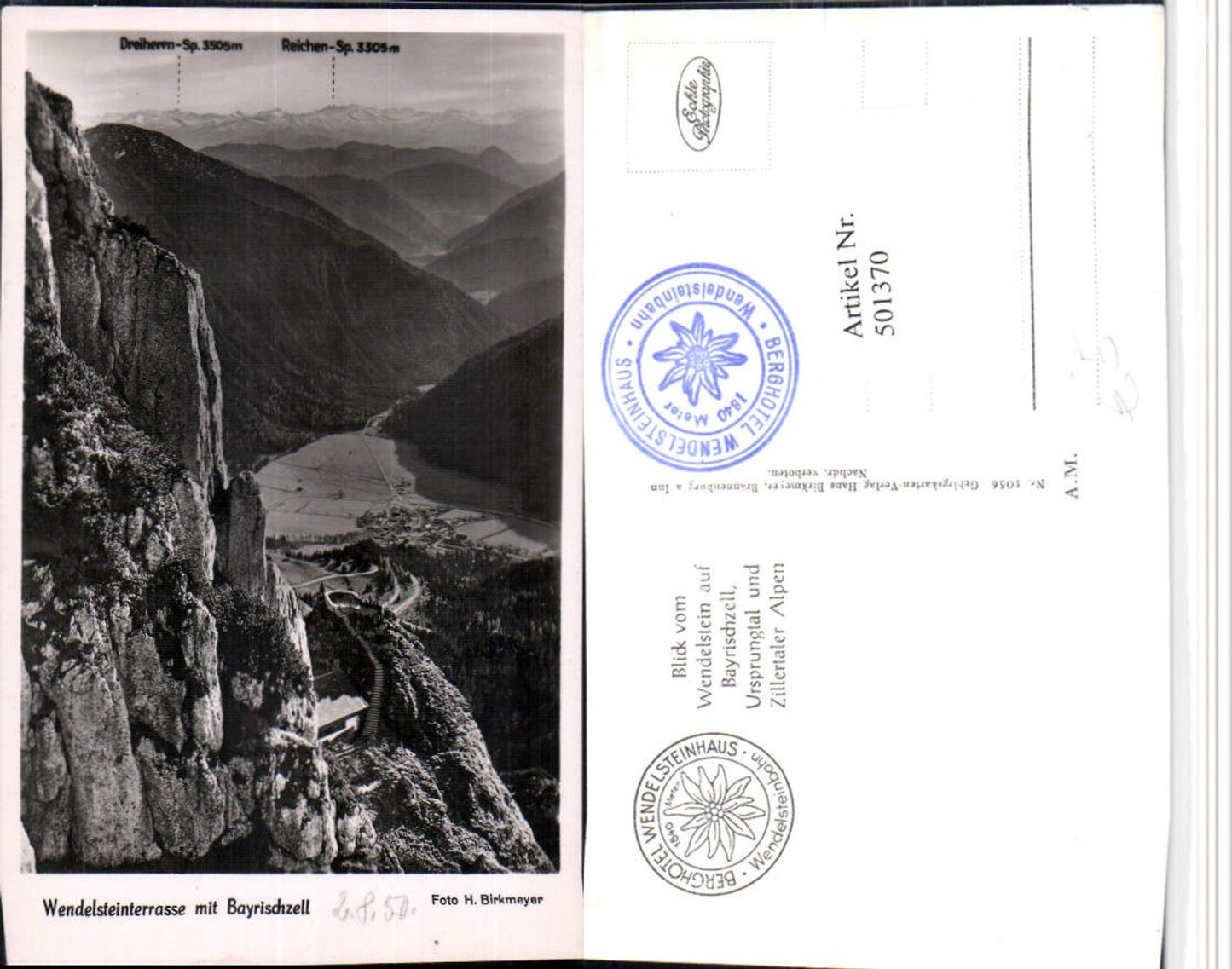 501370,Wendelsteinstraße m. Bayrischzell Totale Bergkulisse