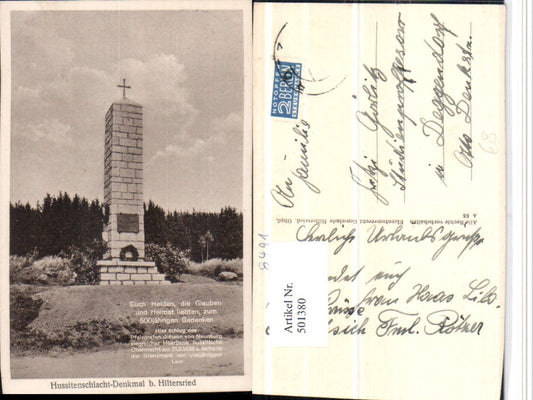 501380,Hussitenschlacht-Denkmal b. Hiltersried