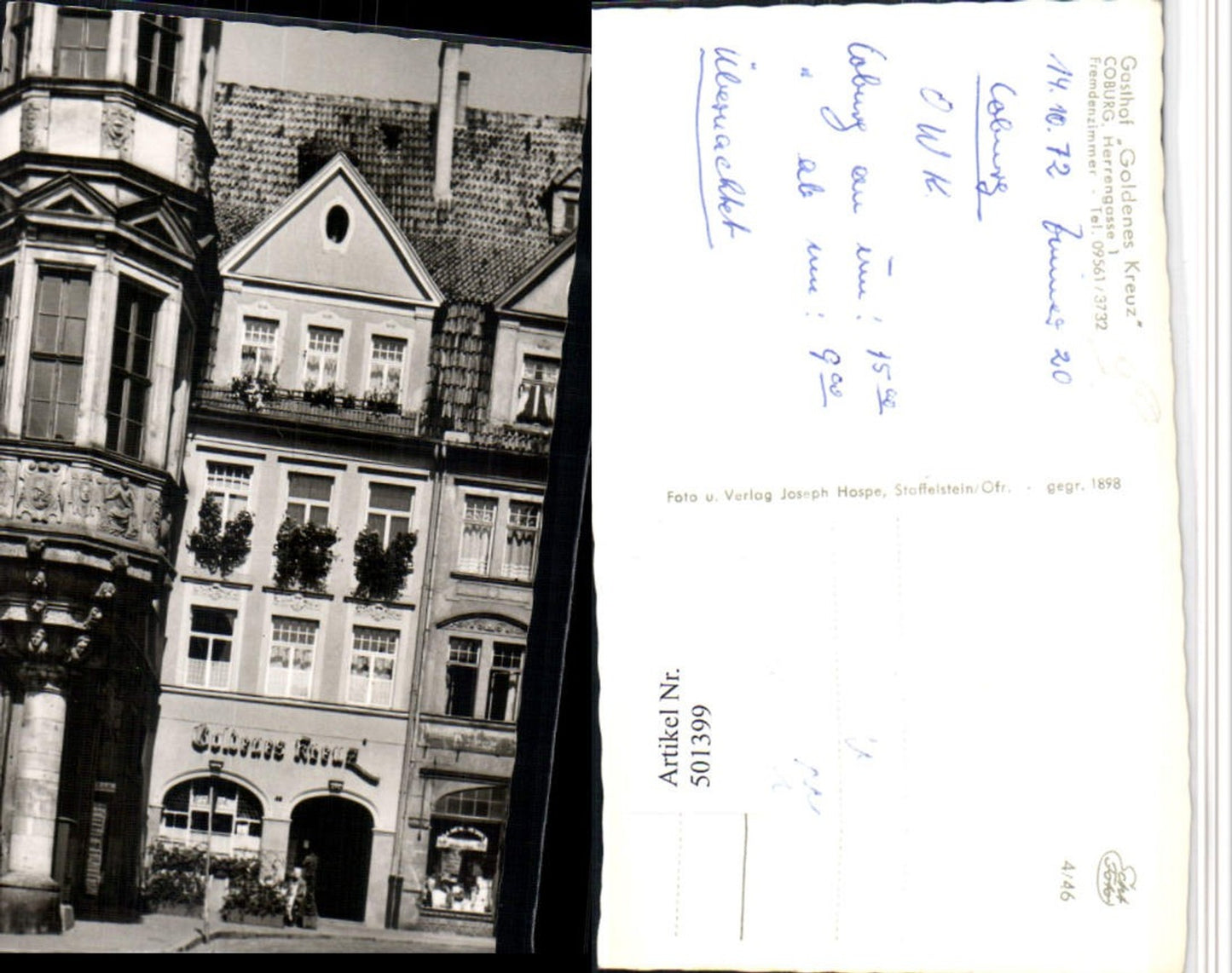 501399,Coburg Gasthof Goldenes Kreuz Erker