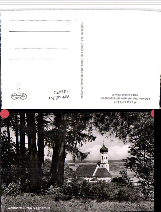 501422,Vesperbild b. Ziemetshausen Wallfahrtskirche Kirche