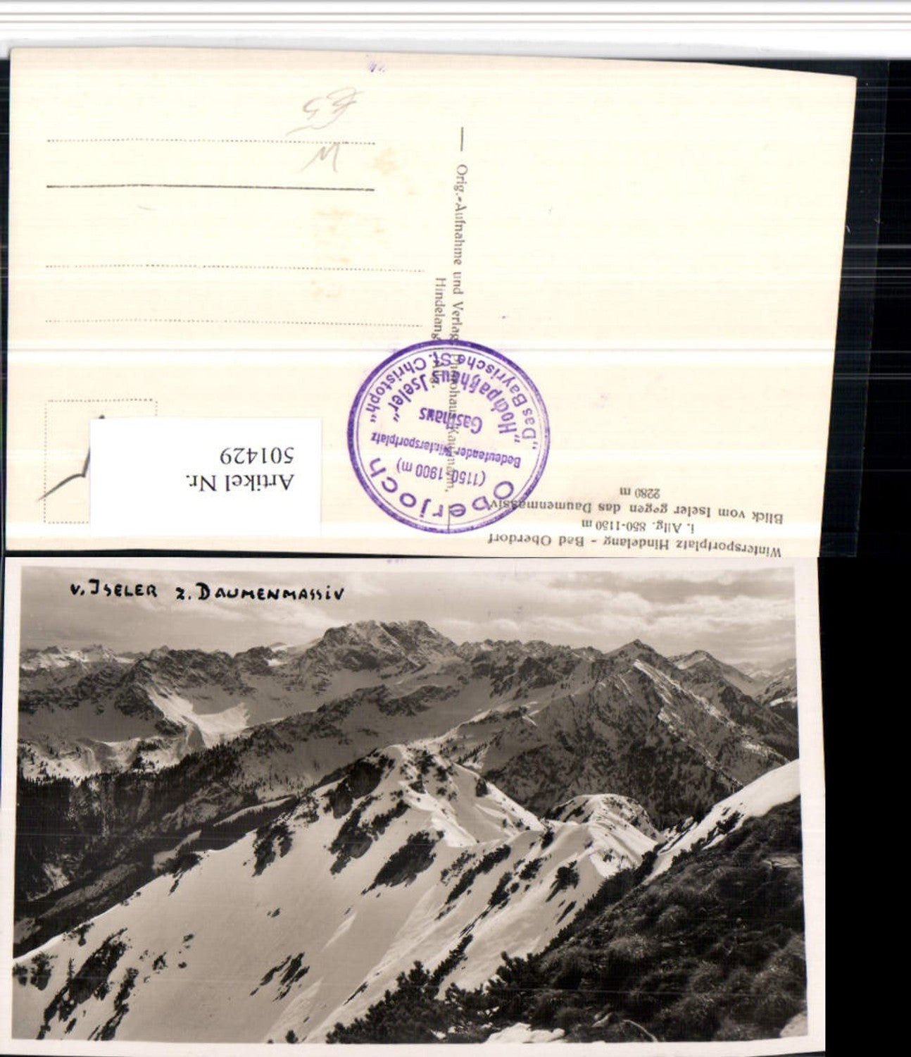 501429,Hindelang Bad Oberdorf Blick v. Iseler geg. Daumenmassiv Bergkulisse