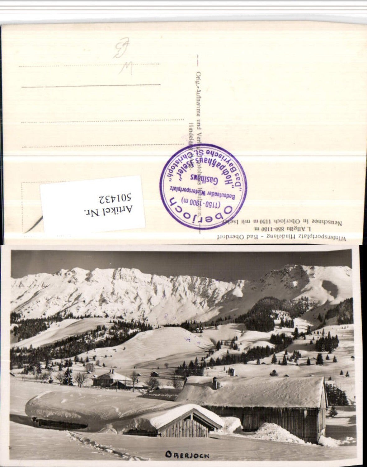 501432,Hindelang Bad Oberdorf Oberjoch m. Iseler Bergkulisse Winterbild