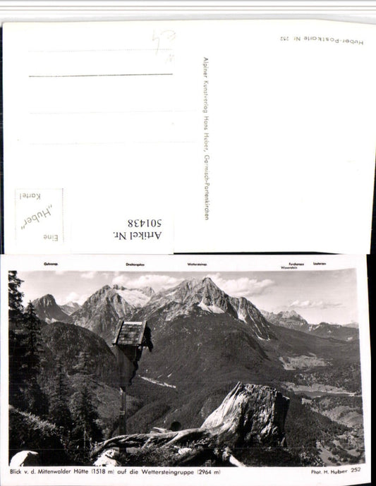 501438,Blick von d. Mittenwalder Hütte auf Wettertein Bergkulisse