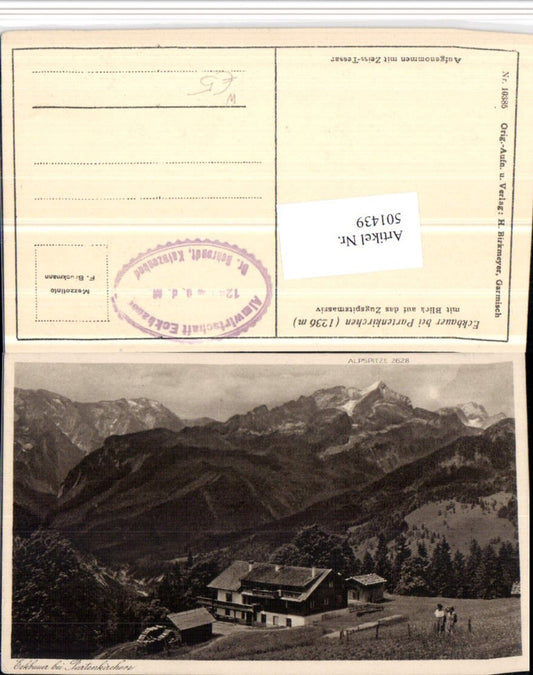 501439,Eckbauer b. Partenkirchen m. Zugspitze Bergkulisse