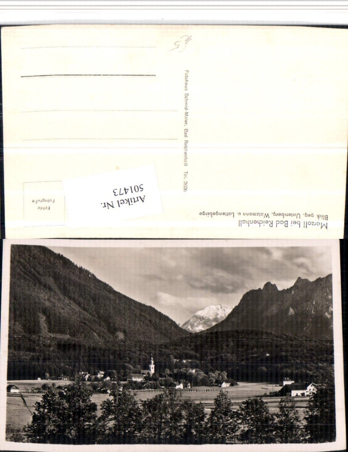 501473,Marzoll b. Bad Reichenhall geg. Untersberg Bergkulisse