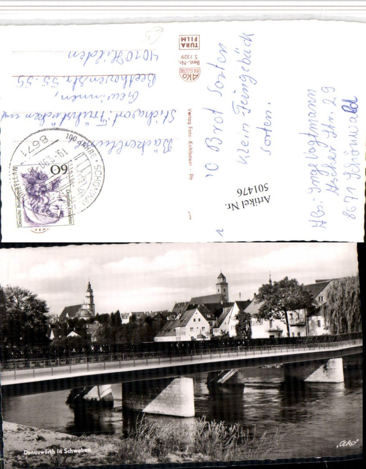 501476,Donauwörth Teilansicht Brücke