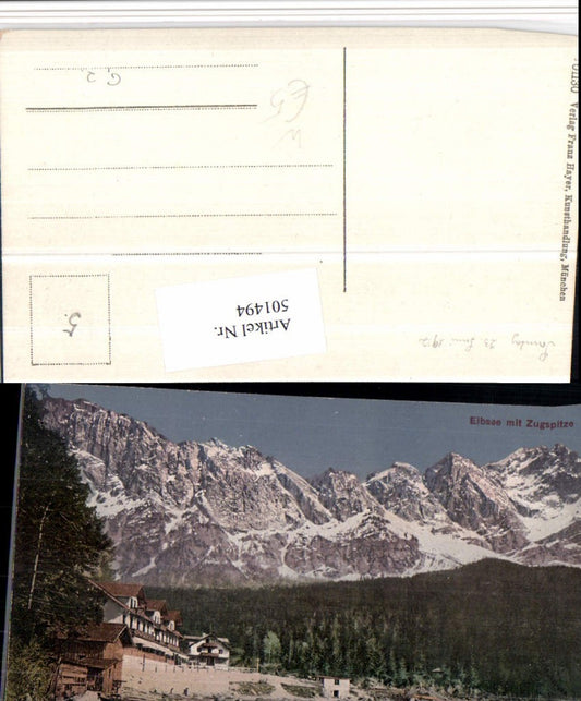 501494,Eibsee See b. Garmisch m. Zugspitze Bergkulisse
