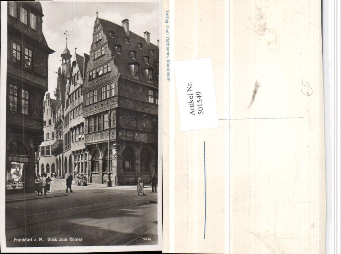 501549,Frankfurt am Main Blick zum Römer Gasse