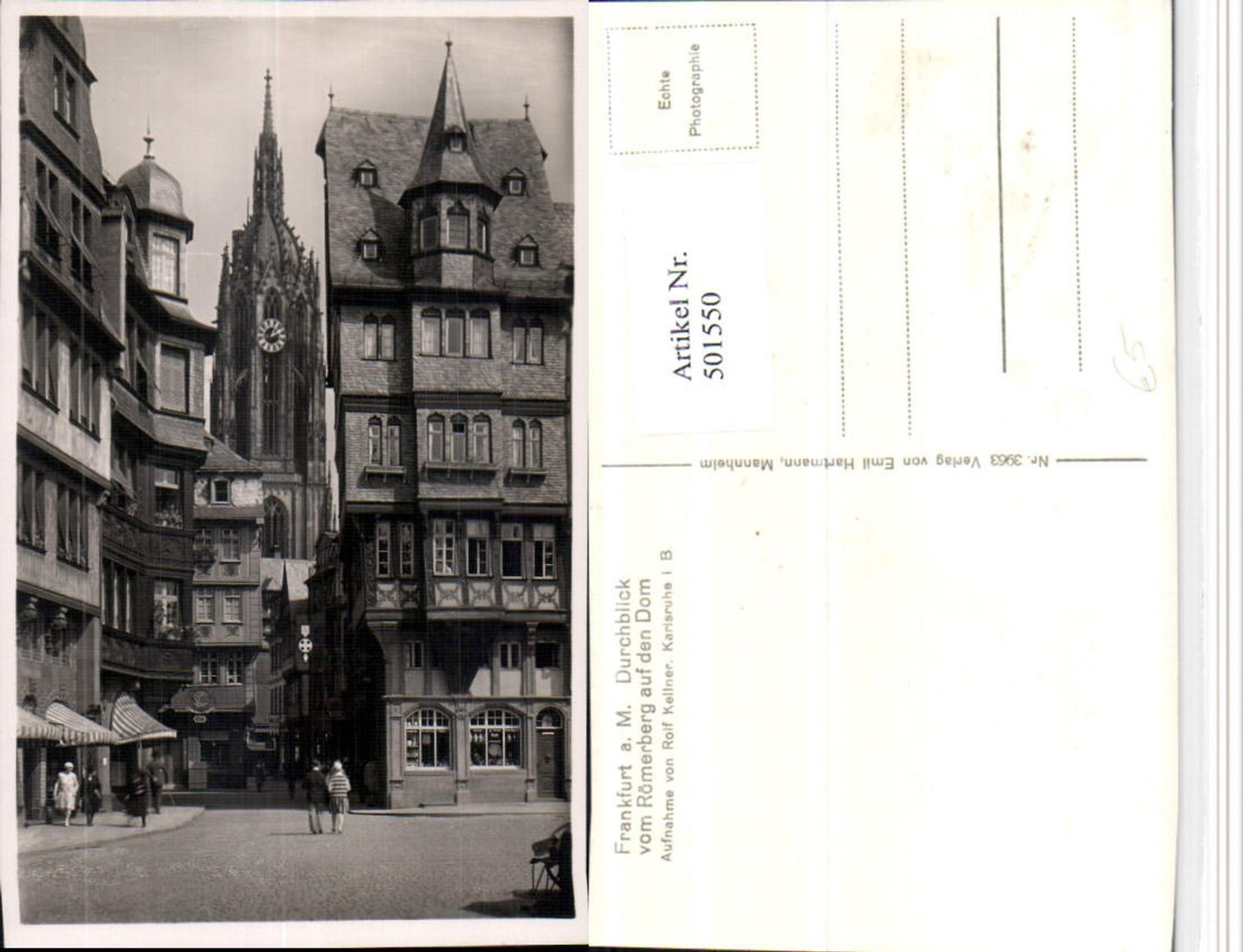 501550,Frankfurt am Main Durchblick vom Römerberg auf Dom