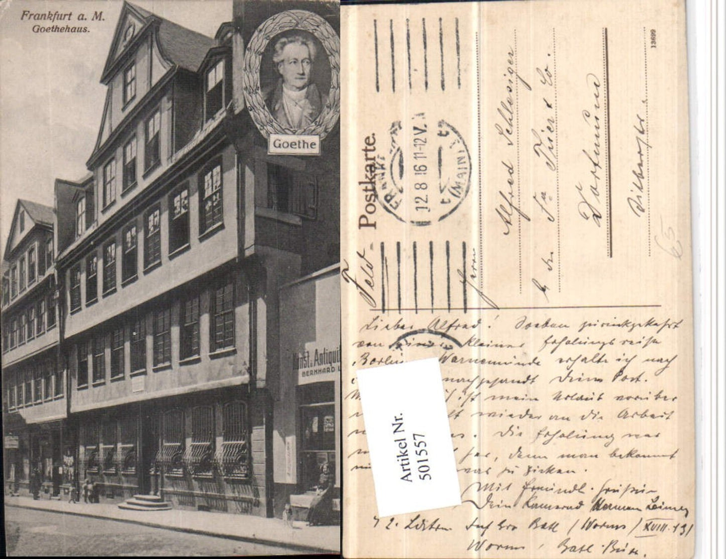 501557,Frankfurt am Main Goethehaus Gebäude Portrait