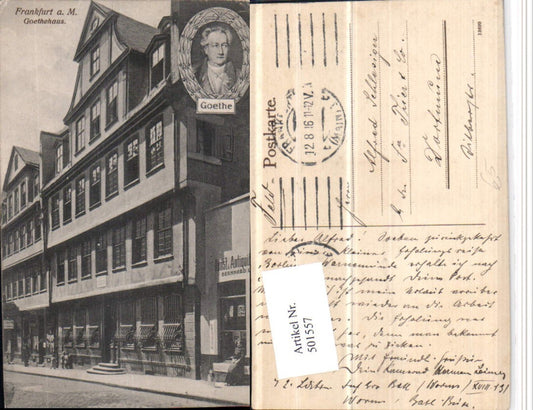 501557,Frankfurt am Main Goethehaus Gebäude Portrait