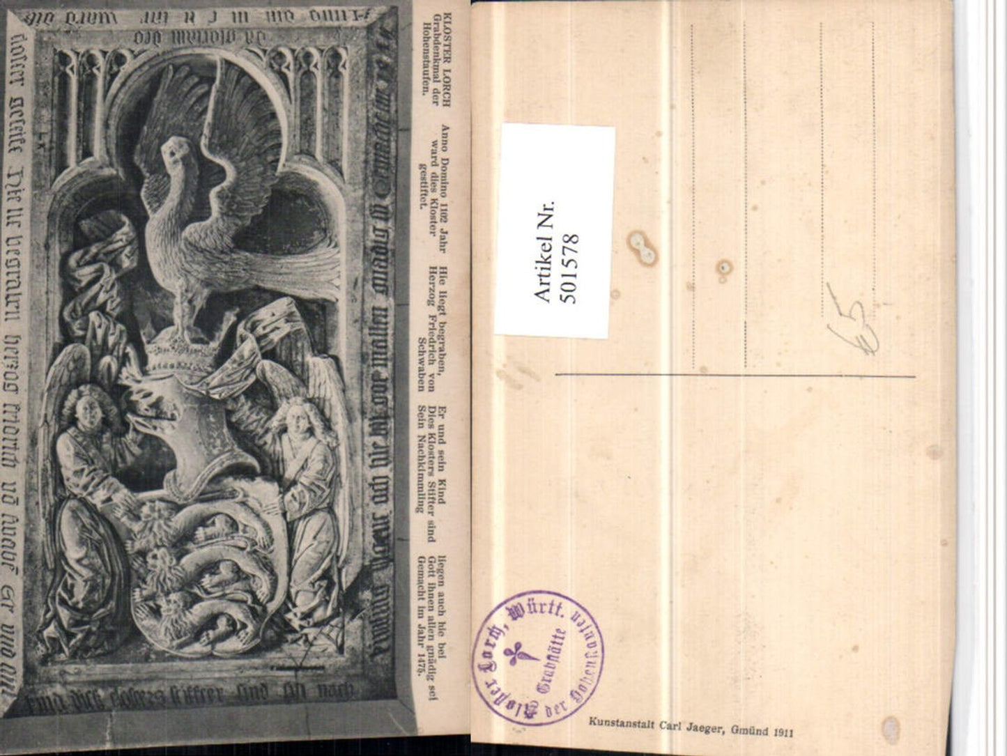 501578,Kloster Lorch Grabdenkmal der Hohenstaufen