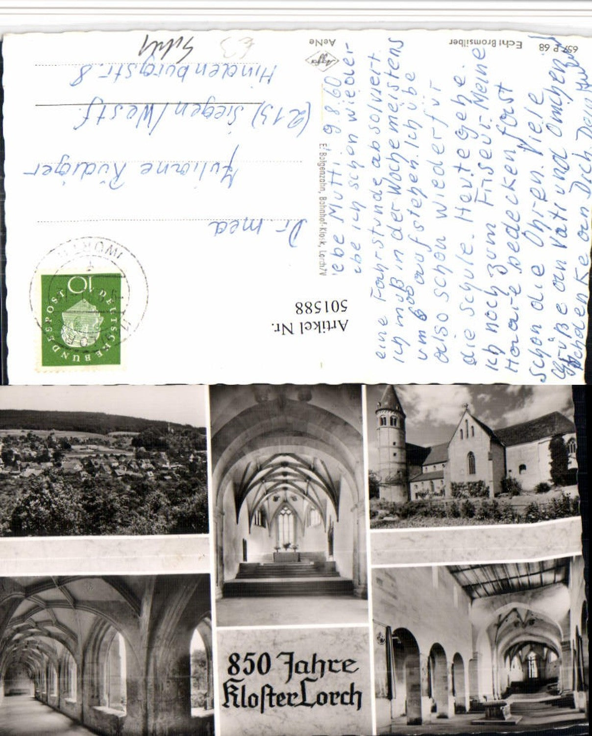 501588,Kloster Lorch Kreuzgang Mehrbildkarte