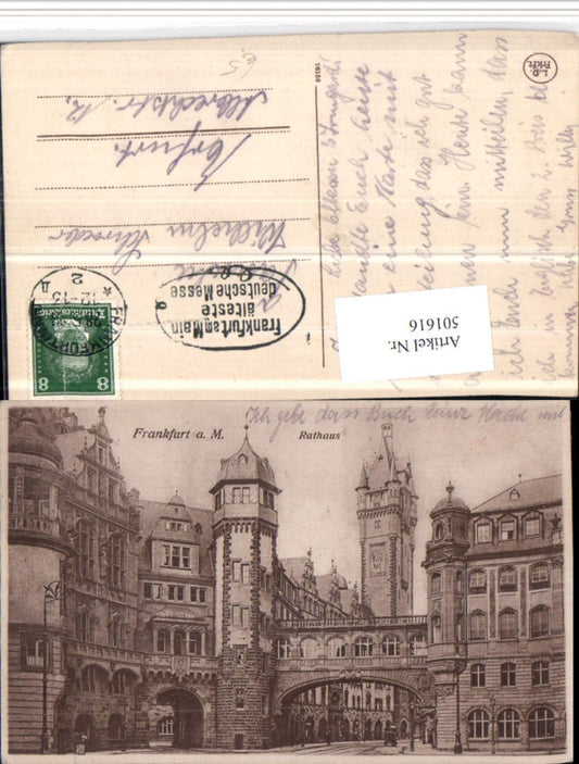 501616,Frankfurt am Main Rathaus Gebäude Erker Türme