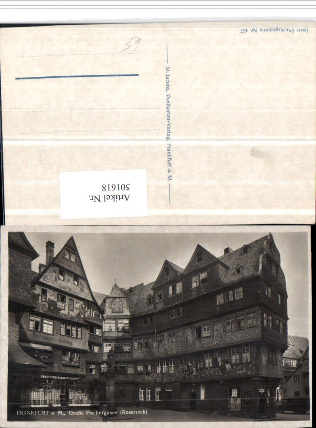 501618,Frankfurt am Main Große Fischergasse Roseneck Bierbrauerei