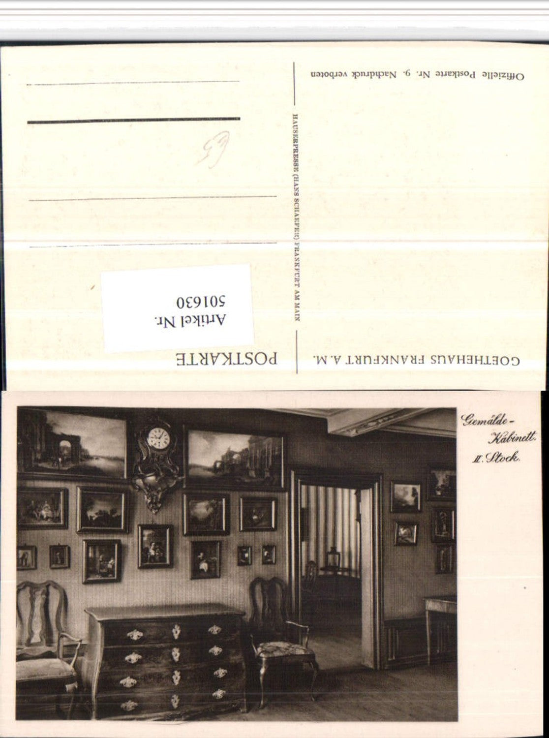 501630,Frankfurt am Main Goethehaus Gemälde-Kabinett