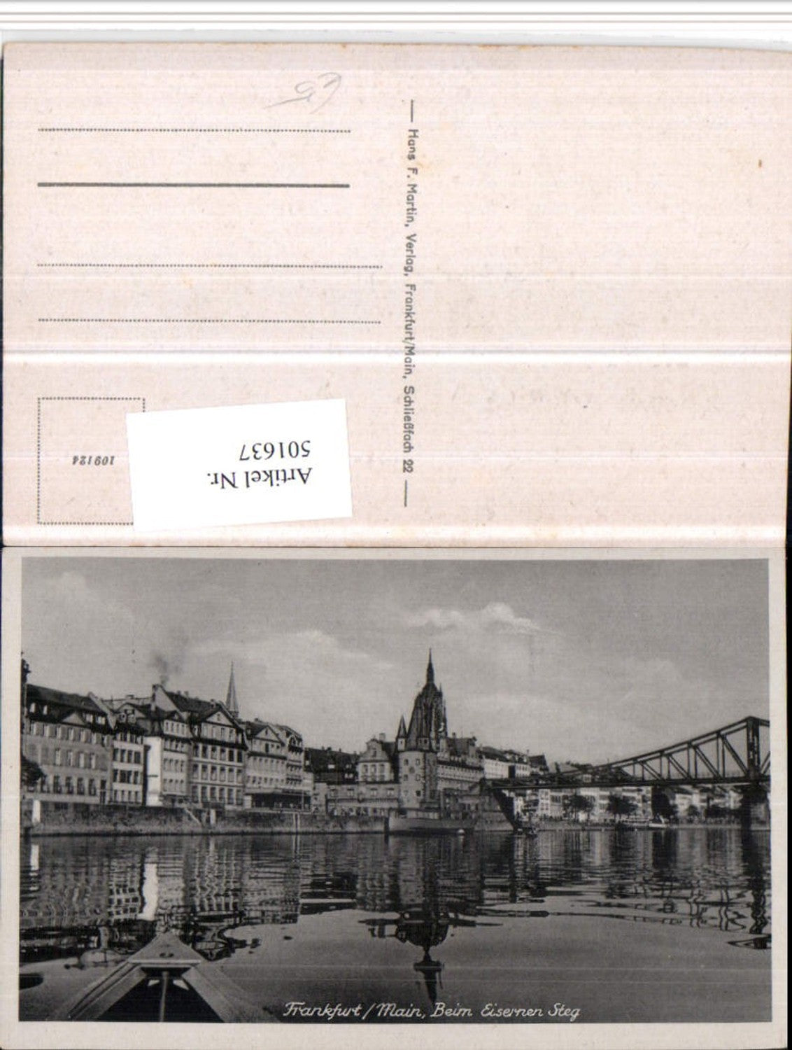 501637,Frankfurt am Main Teilansicht Eiserner Steg Brücke