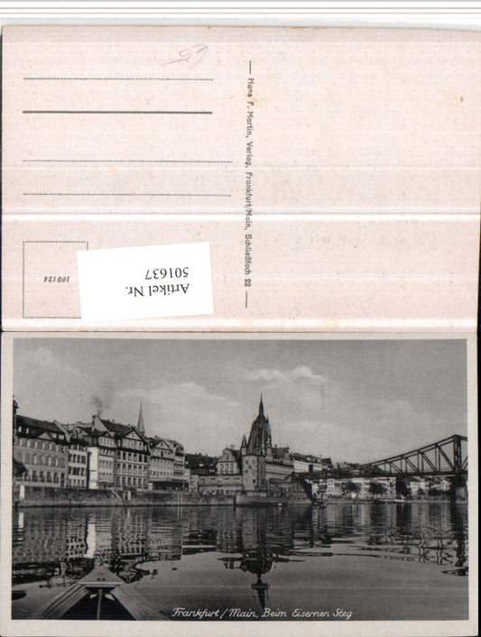 501637,Frankfurt am Main Teilansicht Eiserner Steg Brücke