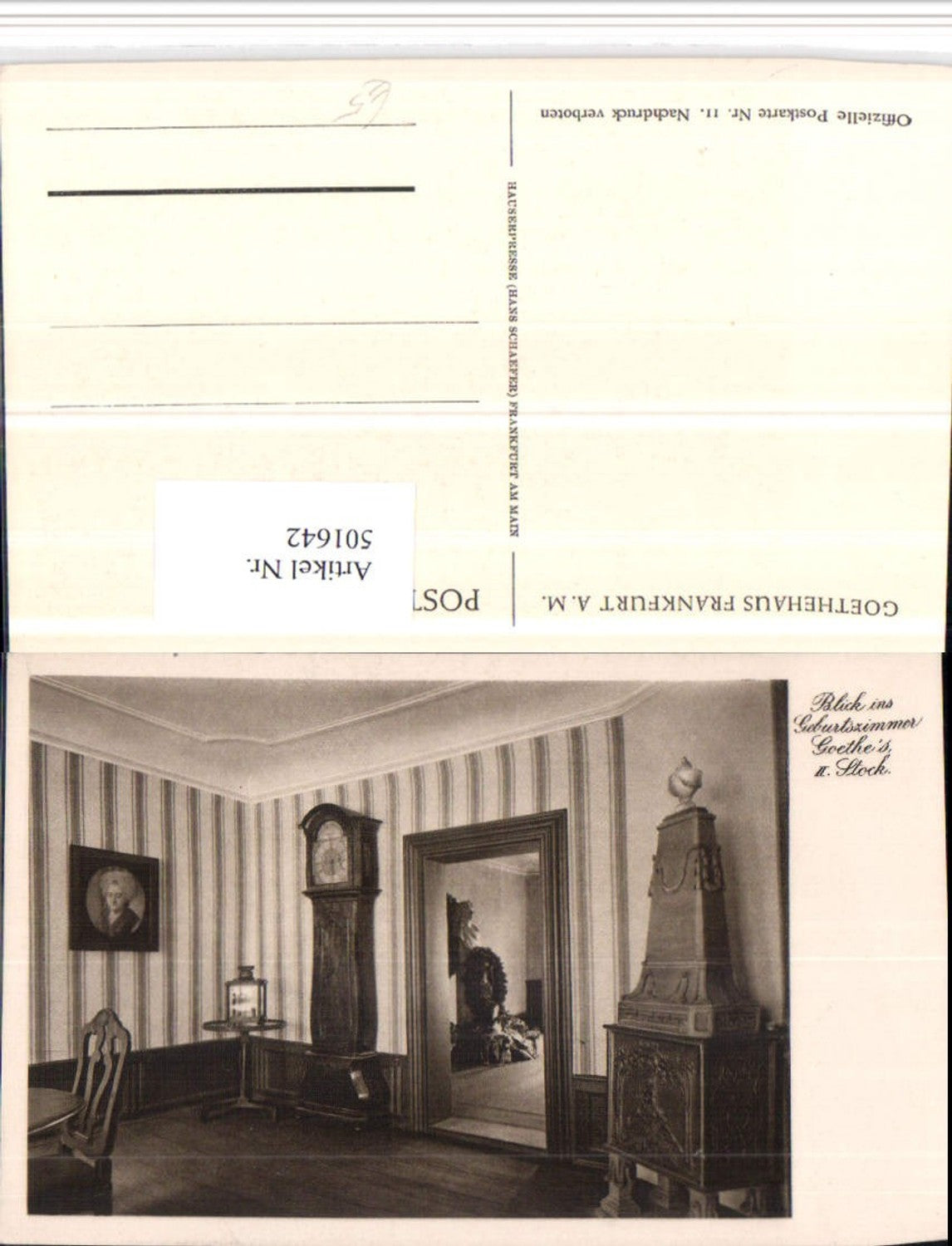 501642,Frankfurt am Main Goethehaus Blick ins Geburtszimmer