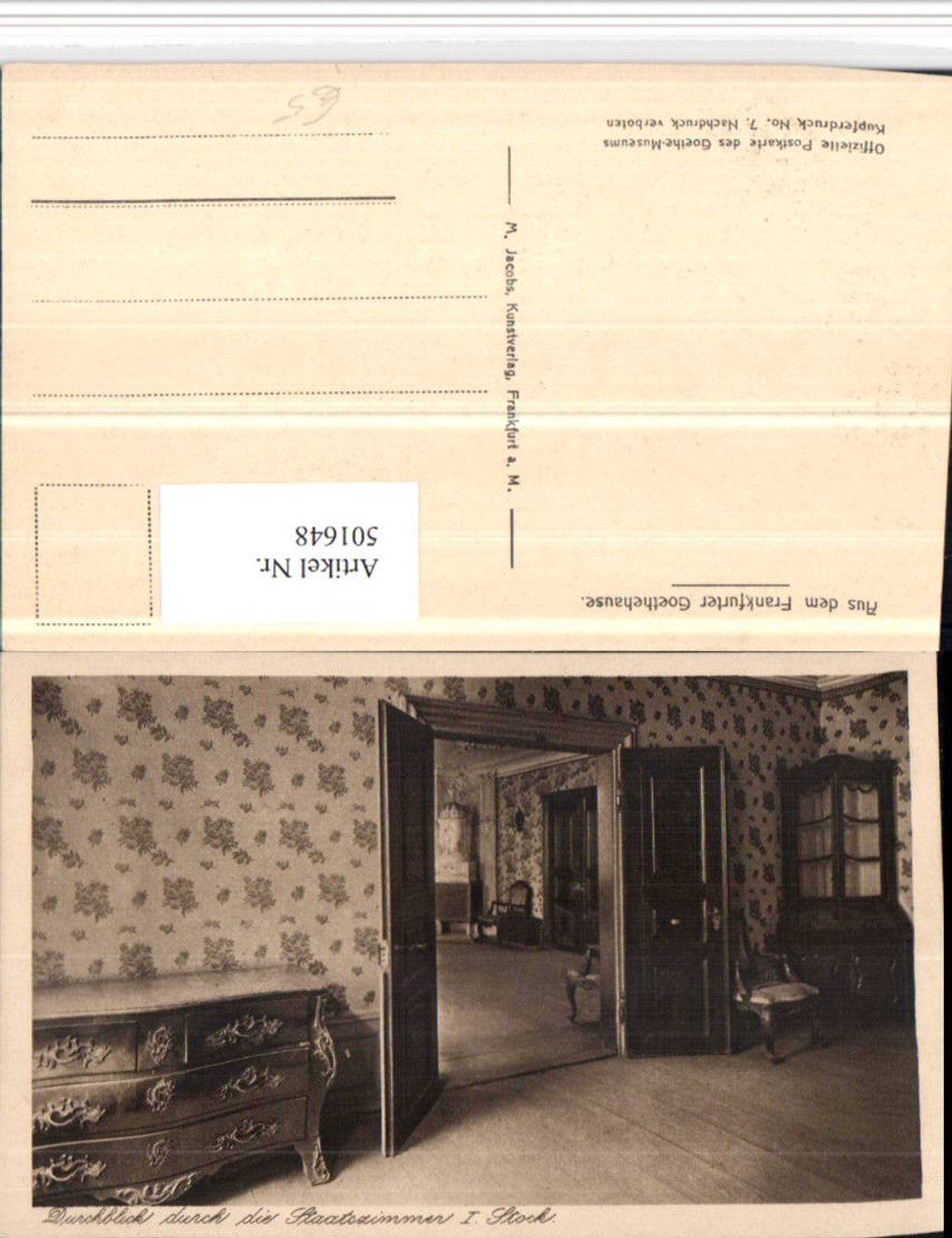 501648,Frankfurt am Main Goethehaus Durchblick durch die Staatszimmer