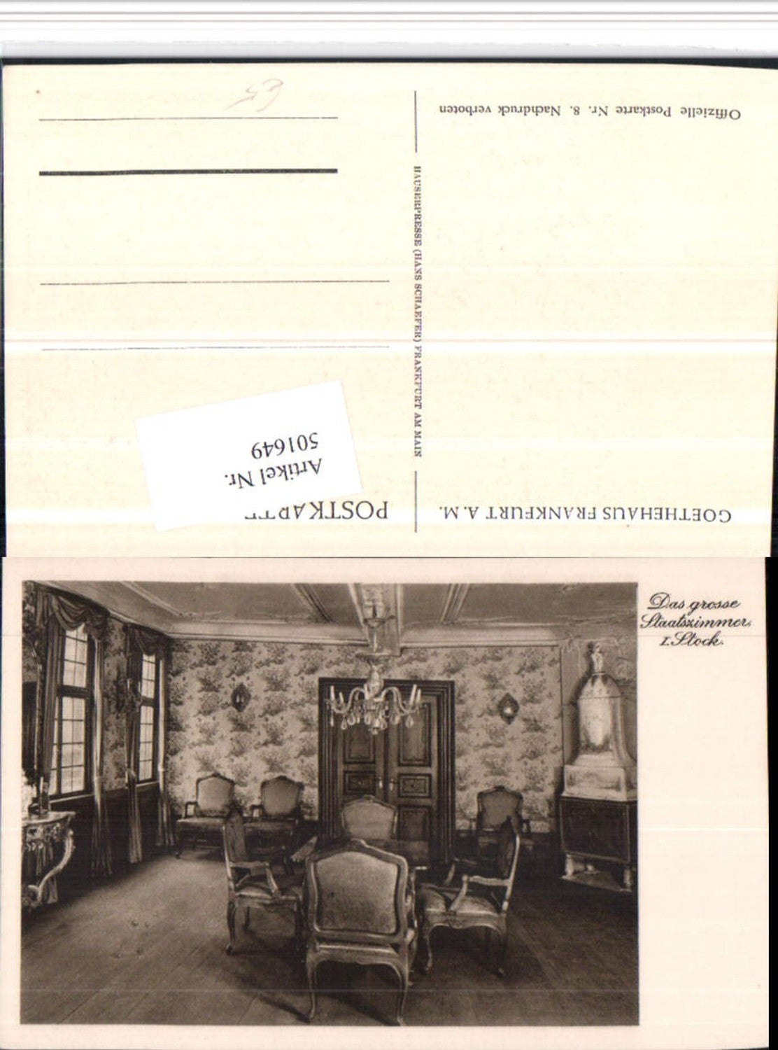 501649,Frankfurt am Main Goethehaus Staatszimmer