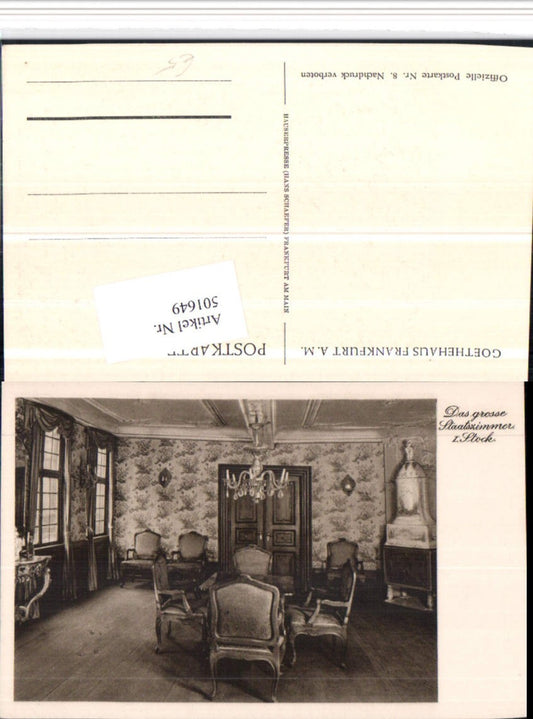 501649,Frankfurt am Main Goethehaus Staatszimmer