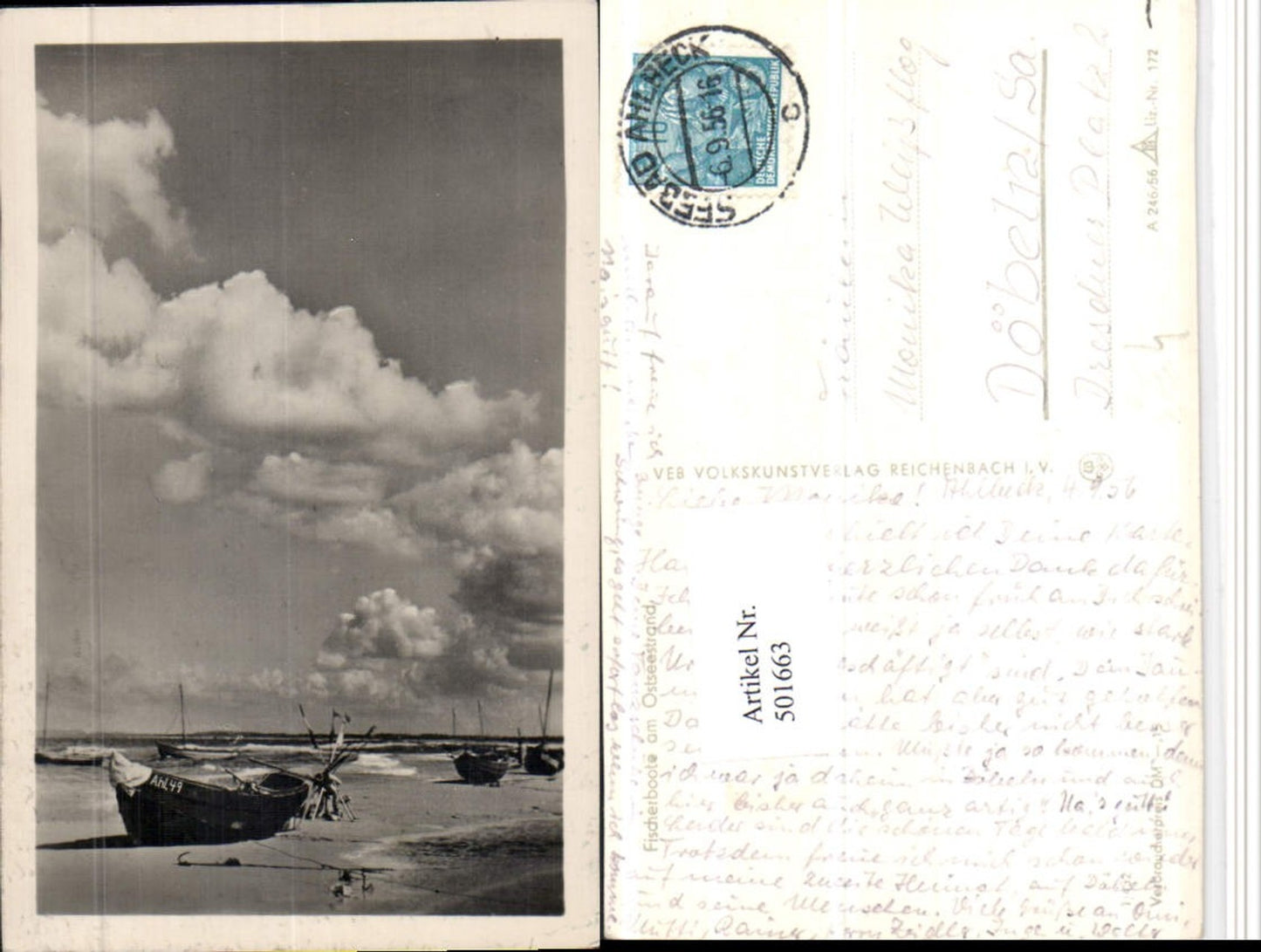 501663,Fischerboote am Ostseestrand b. Ahlbeck pub VEB