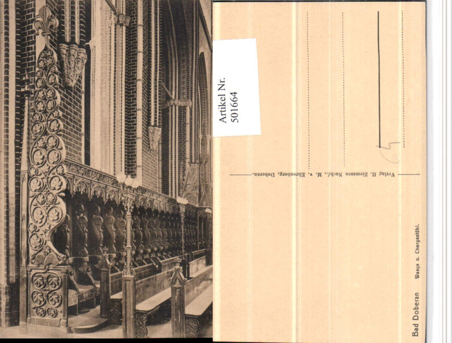 501664,Bad Doberan Kirche Wange u. Chorgestühl