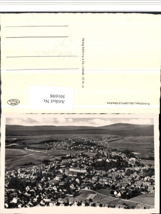 501698,Clausthal-Zellerfeld im Oberharz Totale Fliegeraufnahme