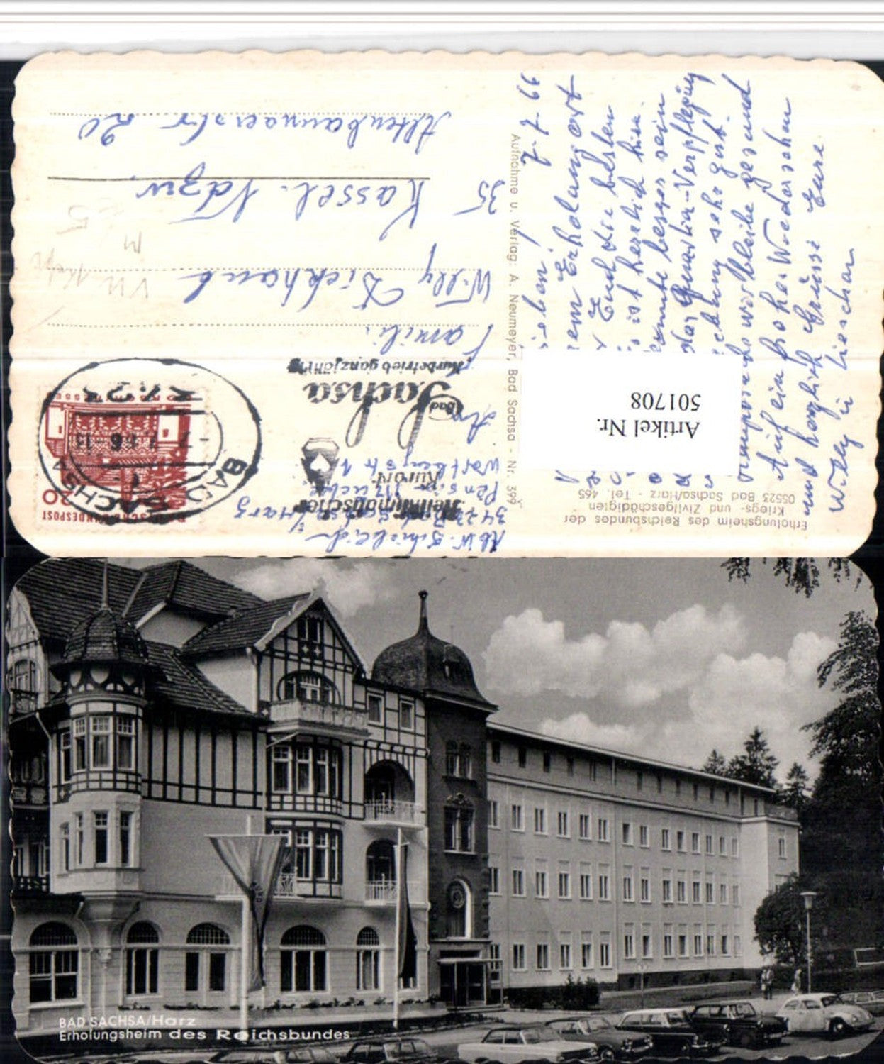 501708,Bad Sachsa Erholungsheim des Reichsbundes VW-Käfer