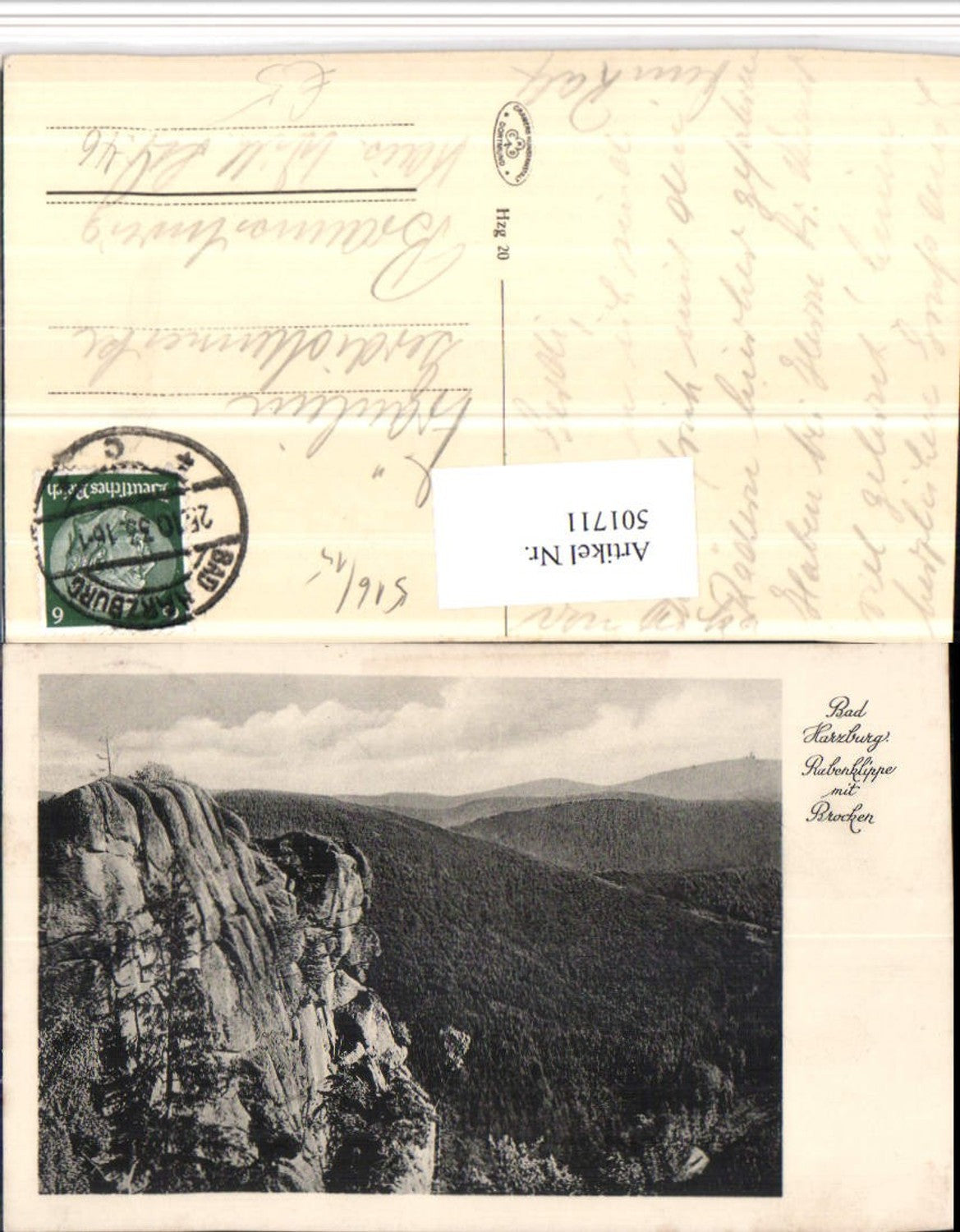 501711,Bad Harzburg Rabenklippe Klippe m. Brocken