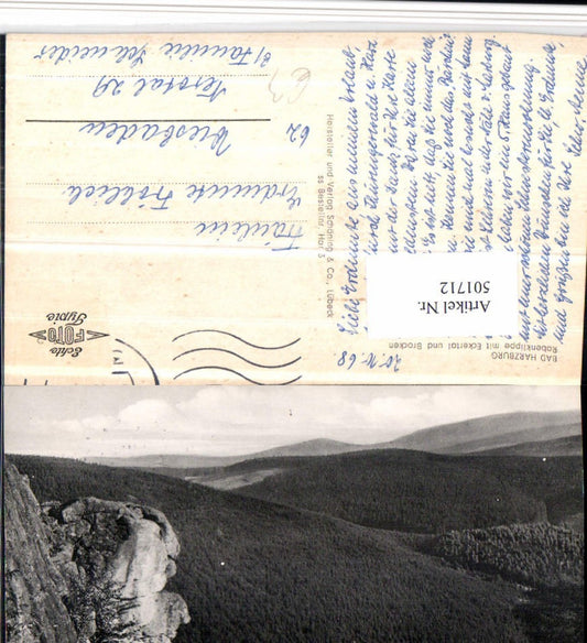 501712,Bad Harzburg Rabenklippe Klippe m. Eckertal u. Brocken