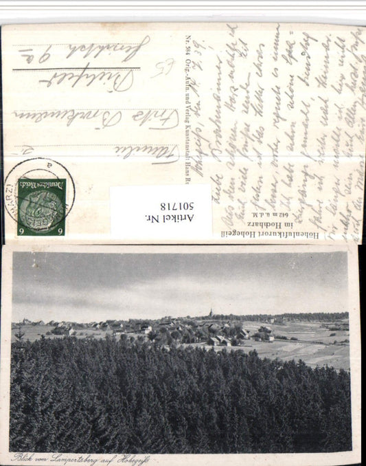 501718,Hohegeiß im Hochharz b. Braunlage Totale vom Lampertsberg