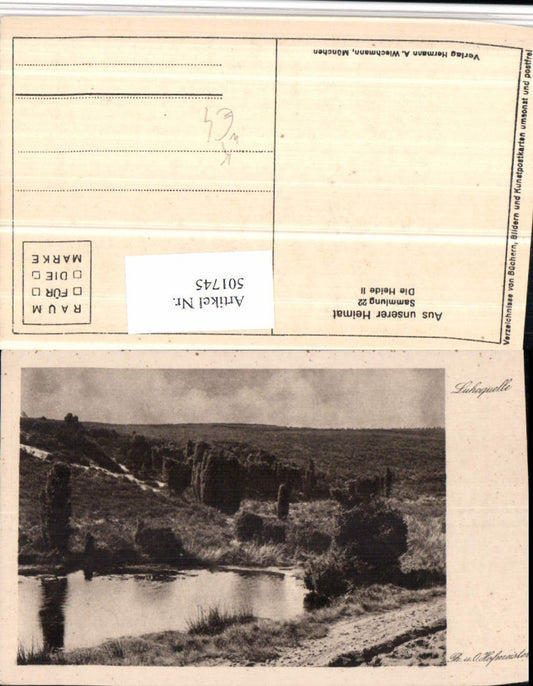 501745,Künstler AK Th. u. O. Hofmeister Heide Luhequelle b. Bispingen