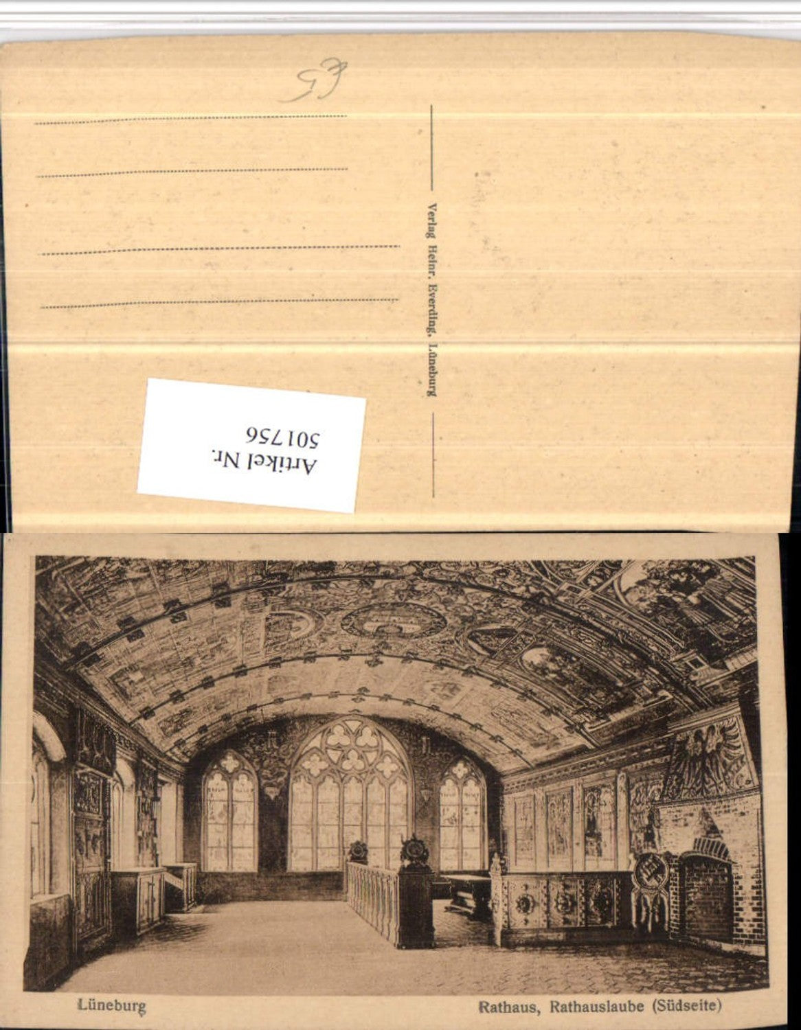 501756,Lüneburg Rathaus Rathauslaube Innenansicht