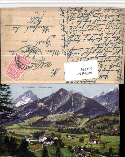 501774,Hinterstoder Totale Bahnpost Zug 253 Linz – Selzthal pub Brandt 1399