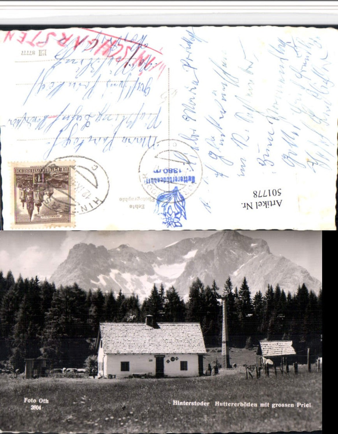 501778,Hinterstoder Huttererböden m. Großen Priel Bergkulisse