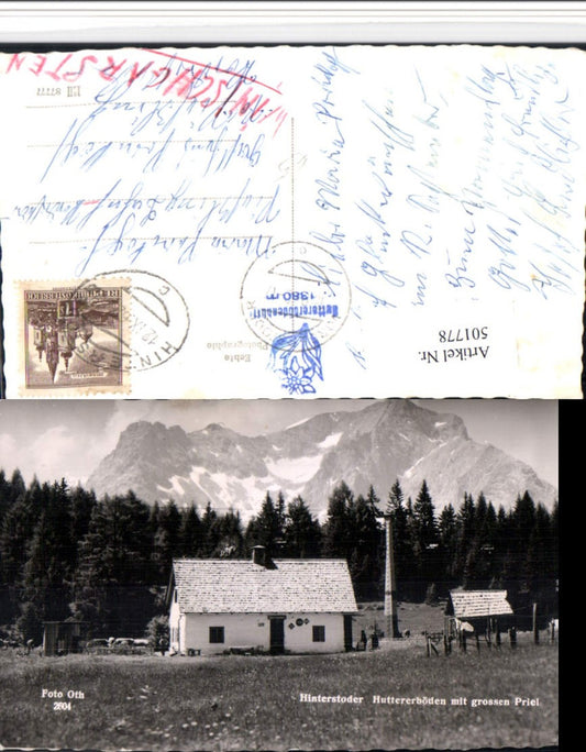 501778,Hinterstoder Huttererböden m. Großen Priel Bergkulisse