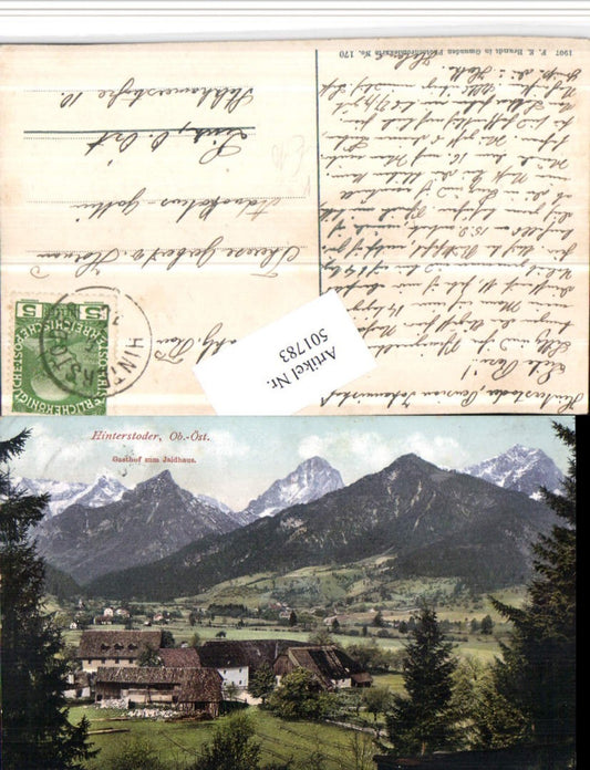 501783,Hinterstoder Gasthof zum Jaidhaus Bergkulisse pub Brandt 170