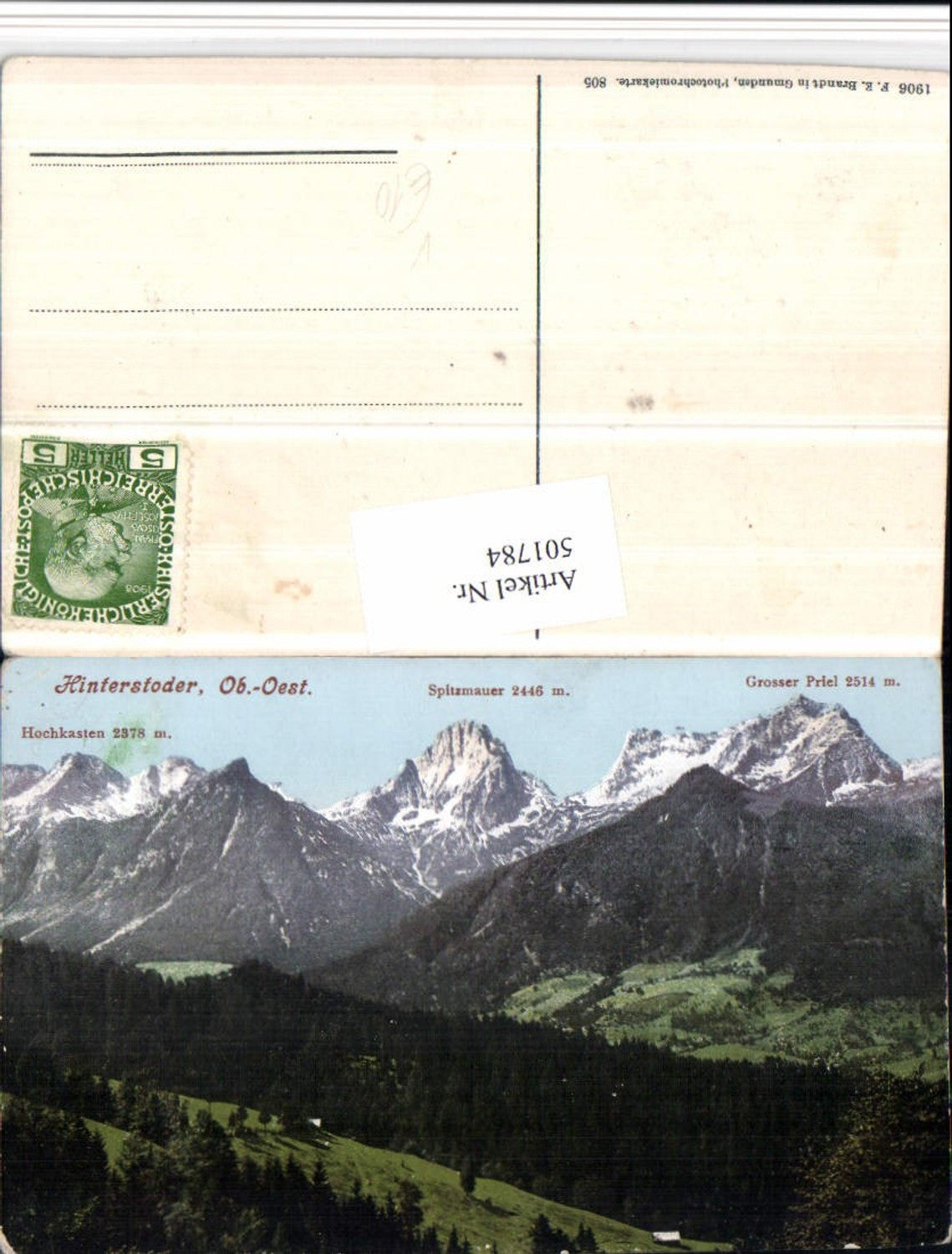 501784,Hinterstoder Spitzmauer Bergkulisse pub Brandt 805