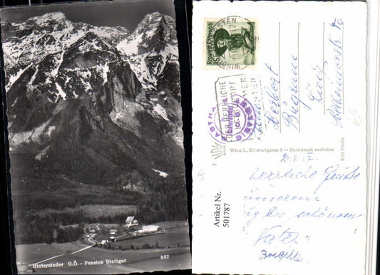 501787,Hinterstoder Pension Dietlgut Bergkulisse