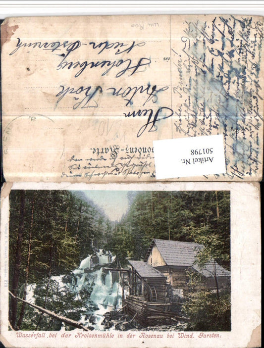 501798,Rosenau b. Windischgarsten Wasserfall Kroisenmühle pub Brandt 273