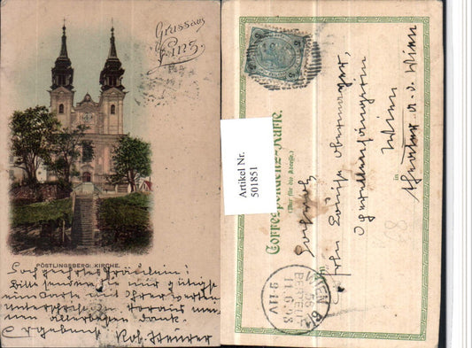 501851,Gruß aus Linz an d. Donau Pöstlingberg Kirche