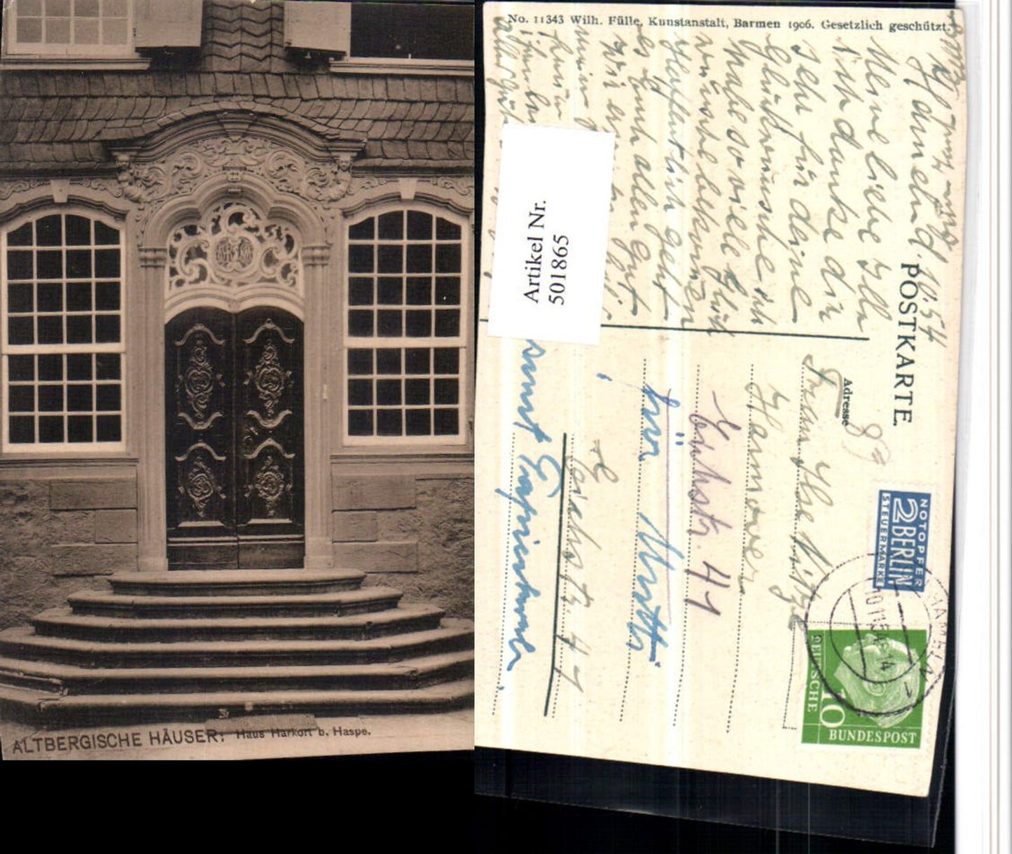 501865,Hagen Haspe Haus Harkort Tür Portal