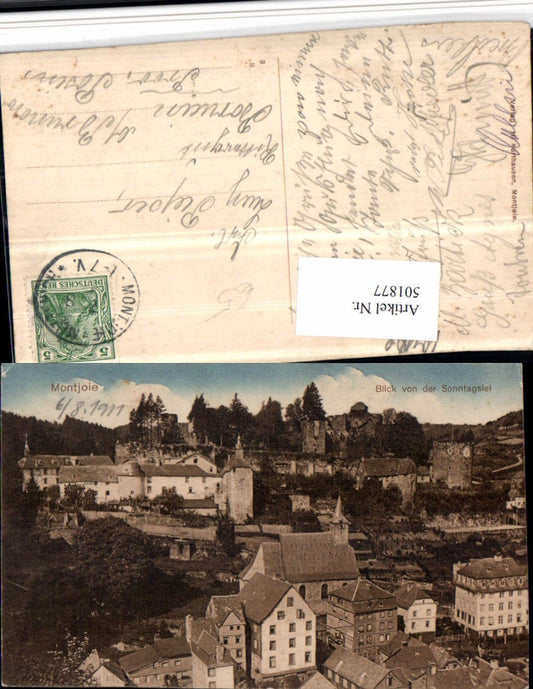 501877,Montjoie Monschau Teilansicht von d. Sonntagslei