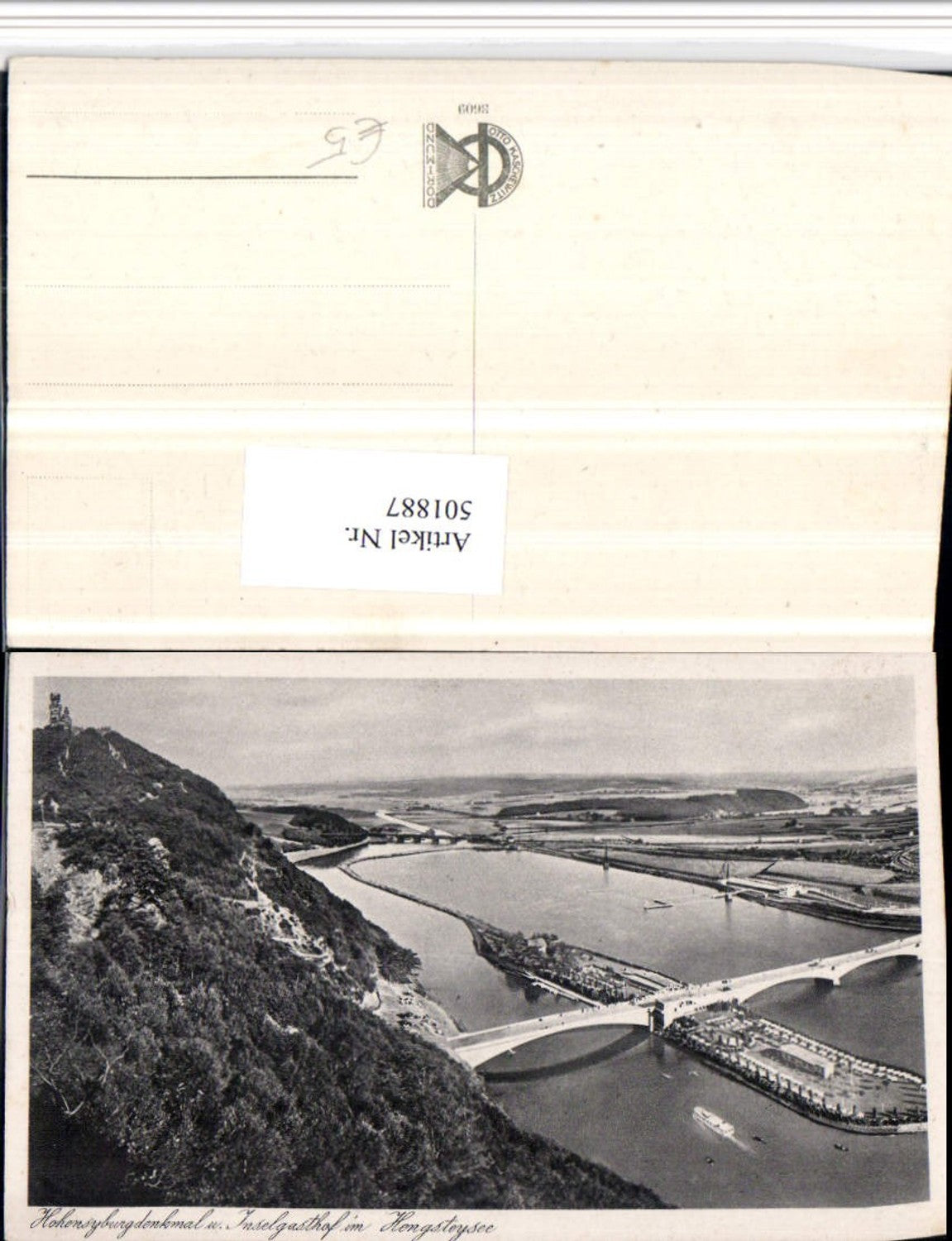 501887,Dortmund Hohensyburg-Denkmal u. Inselgasthof im Hengsteysee