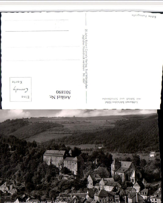 501890,Schleiden in d. Eifel Teilansicht m. Schloss u. Kirche